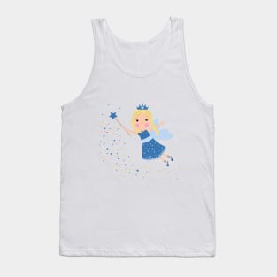 Cute fairytale blue stars shining Tank Top